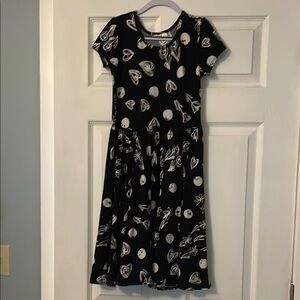 Dot Dot Smile Black and White Puff Sleeve Sundress